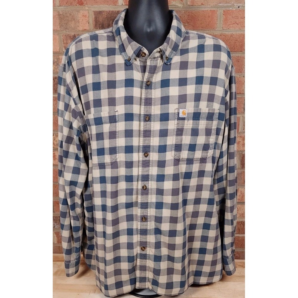 Carhartt Shirt Mens‎ 3XL Plaid Flannel Relaxed Fit Long Sleeve 103820